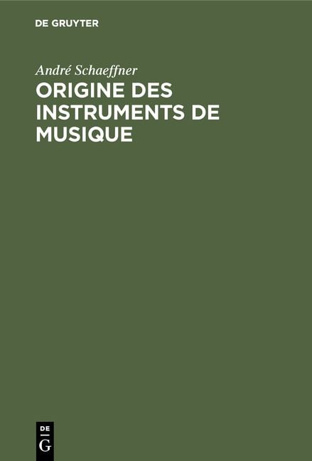 Produktbild: Origine des instruments de musique