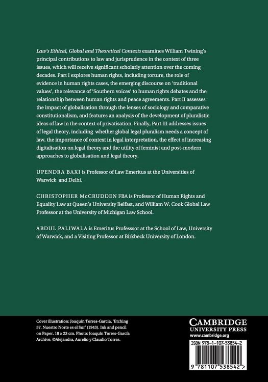 Produktbild: Law's Ethical, Global and Theoretical Contexts