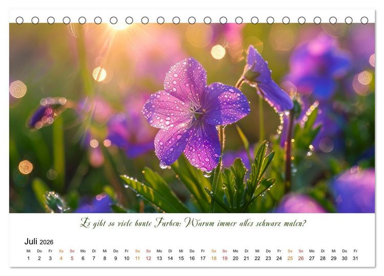 Produktbild: Freu Dich Motivations-Kalender (Tischkalender 2026 DIN A5 quer), CALVENDO Monatskalender