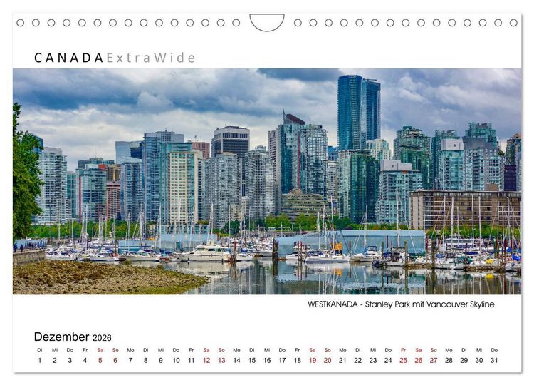 Produktbild: Impressionen aus Westkanada (Wandkalender 2026 DIN A4 quer), CALVENDO Monatskalender