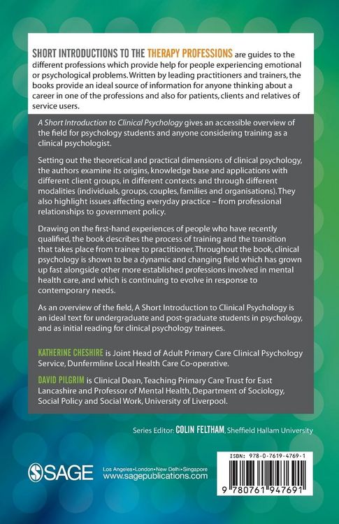 Produktbild: A Short Introduction to Clinical Psychology