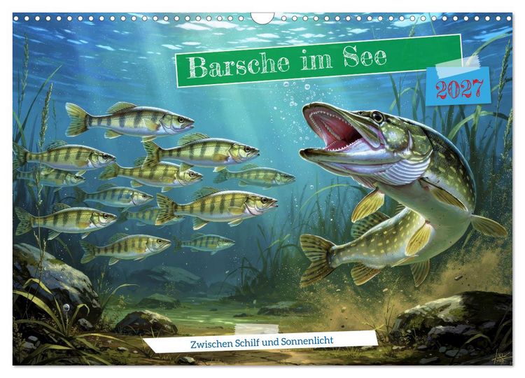Produktbild: Barsche im See (Wandkalender 2027 DIN A3 quer), CALVENDO Monatskalender