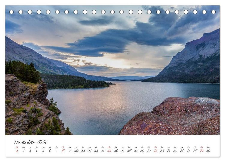 Produktbild: Glacier National Park Montana - USA (Tischkalender 2026 DIN A5 quer), CALVENDO Monatskalender
