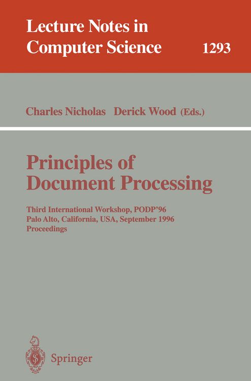 Produktbild: Principles of Document Processing