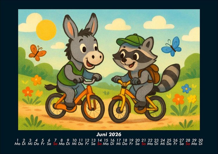 Produktbild: Huf & Rocco Abenteuer durchs Jahr 2026 Fotokalender DIN A4