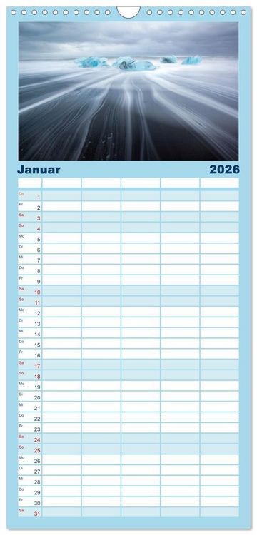 Produktbild: Familienplaner 2026 - Unglaubliche Natur - Landschaften aus unserer wunderbaren Welt mit 5 Spalten (Wandkalender, 21 x 45 cm) CALVENDO