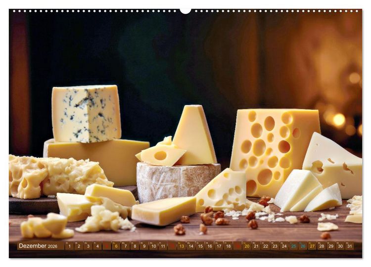 Produktbild: Gourmet K&auml;se - und Weingenuss (hochwertiger Premium Wandkalender 2026 DIN A2 quer), Kunstdruck in Hochglanz