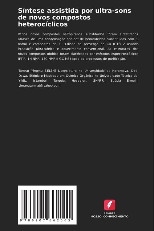 Produktbild: S&iacute;ntese assistida por ultra-sons de novos compostos heteroc&iacute;clicos