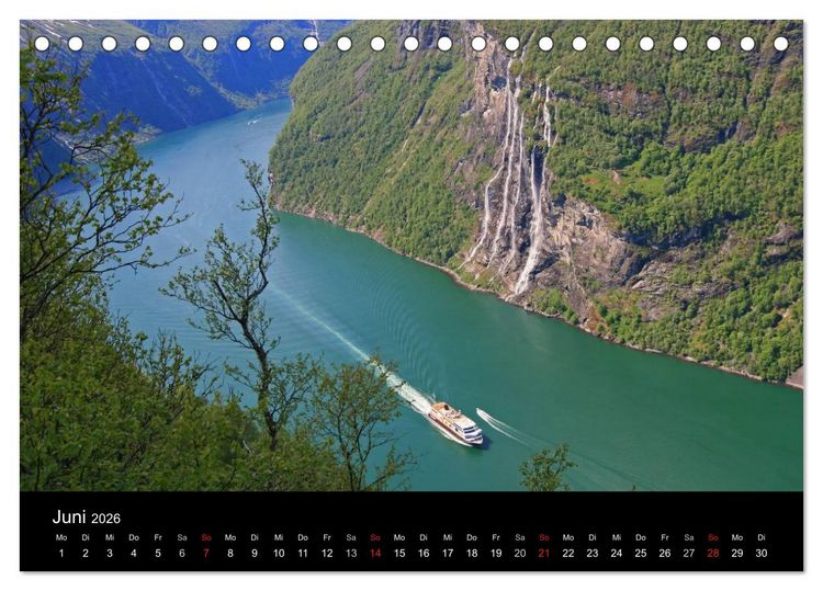 Produktbild: Norwegen 2026 (Tischkalender 2026 DIN A5 quer), CALVENDO Monatskalender