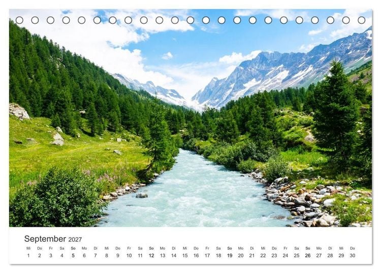 Produktbild: Schweiz - die Bergidylle (Tischkalender 2027 DIN A5 quer), CALVENDO Monatskalender