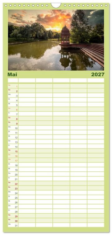 Produktbild: Familienplaner 2027 - So sch&ouml;n ist Ungarn. Sehenswertes am Balaton und in Budapest mit 5 Spalten (Wandkalender, 21 x 45 cm) CALVENDO