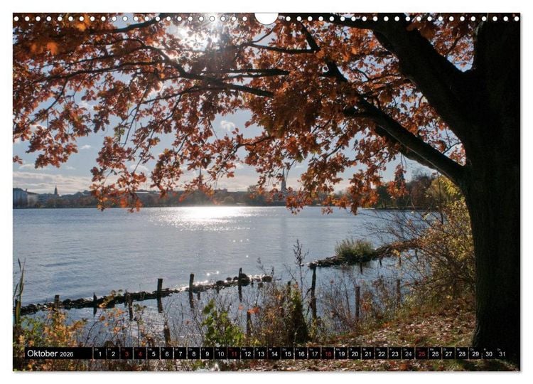 Produktbild: Hamburg - Alster (Wandkalender 2026 DIN A3 quer), CALVENDO Monatskalender
