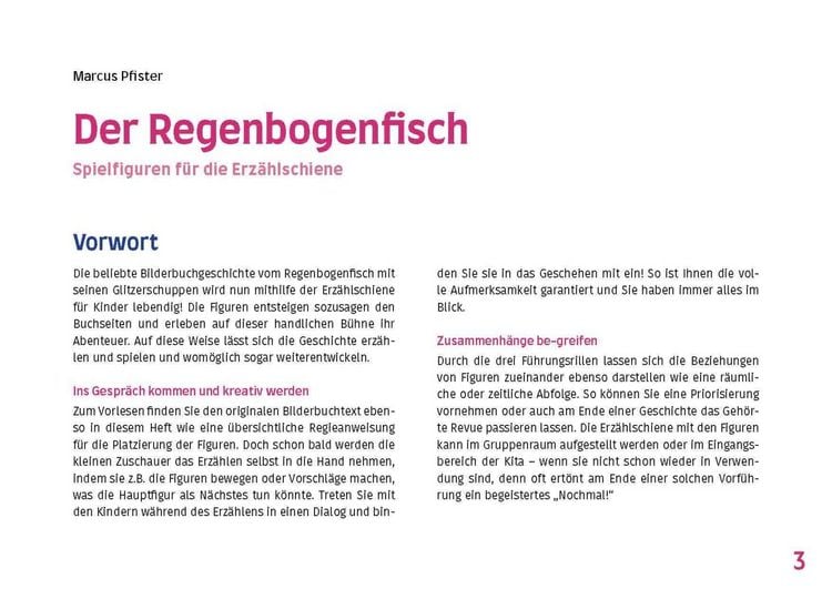 Produktbild: Der Regenbogenfisch, mit schillernden Schuppen. Erz&auml;hlschienen-Figurenset
