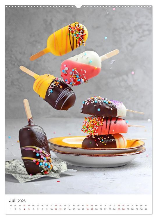 Produktbild: Leckeres Eis - Dieser Art l&auml;sst Herzen schmelzen. (hochwertiger Premium Wandkalender 2026 DIN A2 hoch), Kunstdruck in Hochglanz