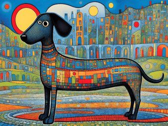 Produktbild: CALVENDO Puzzle Bunter Hund - anders sein ist cool! | 1000 Teile Lege-Gr&ouml;&szlig;e 64x48cm Foto-Puzzle f&uuml;r gl&uuml;ckliche Stunden