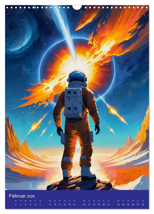 Produktbild: Astronauten. Auf Entdeckungsreise in fremde Galaxien (Wandkalender 2026 DIN A3 hoch), CALVENDO Monatskalender