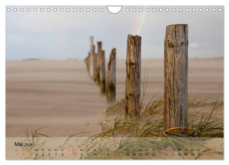 Produktbild: am strand von SANKT PETER-ORDING (Wandkalender 2026 DIN A4 quer), CALVENDO Monatskalender