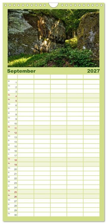 Produktbild: Familienplaner 2027 - Felsenburg Rotenhan mit 5 Spalten (Wandkalender, 21 x 45 cm) CALVENDO