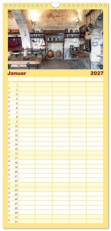 Produktbild: Familienplaner 2027 - F&uuml;rstliche K&uuml;chen und Tafeln mit 5 Spalten (Wandkalender, 21 x 45 cm) CALVENDO
