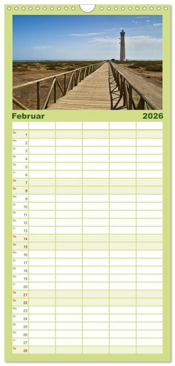 Produktbild: Familienplaner 2026 - Fuerteventura, Insel der Stille mit 5 Spalten (Wandkalender, 21 x 45 cm) CALVENDO