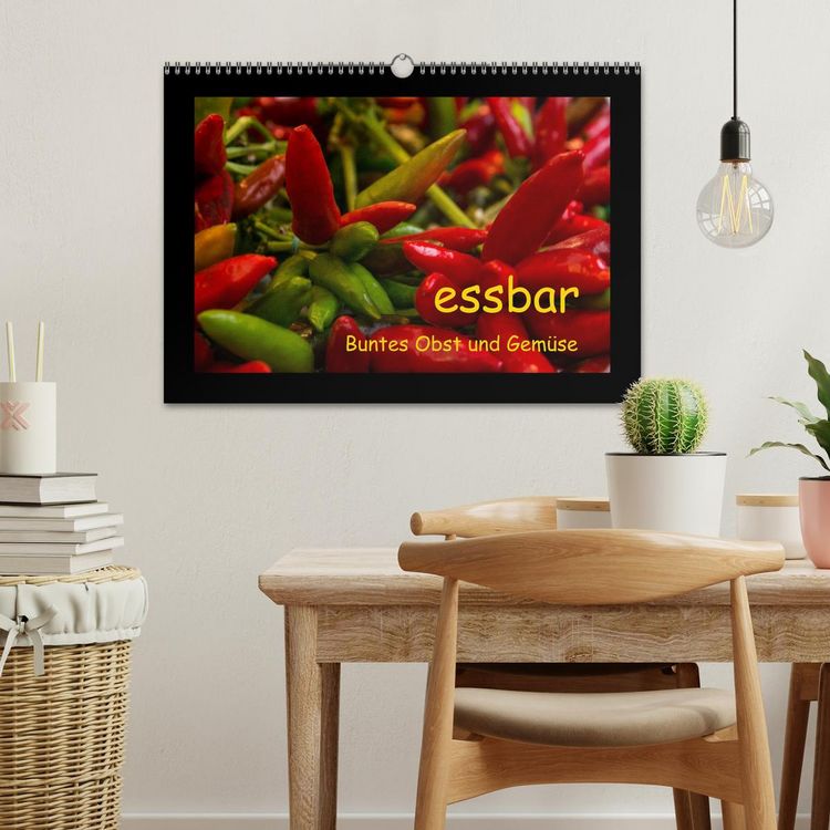Produktbild: essbar &ndash; Buntes Obst und Gem&uuml;se (Wandkalender 2026 DIN A3 quer), CALVENDO Monatskalender