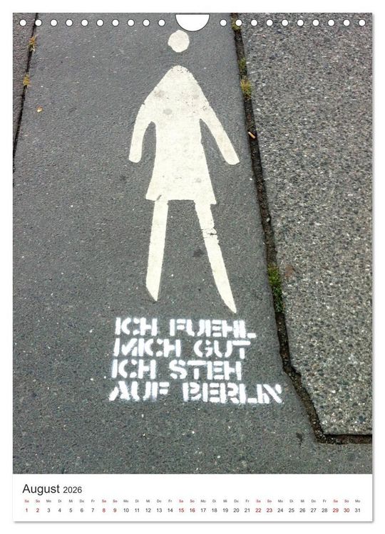 Produktbild: StreetArt Berlin (Wandkalender 2026 DIN A4 hoch), CALVENDO Monatskalender