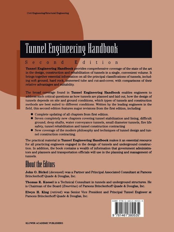 Produktbild: Tunnel Engineering Handbook