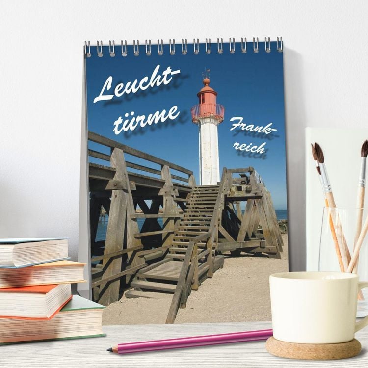 Produktbild: Leuchtt&uuml;rme Frankreich (Tischkalender 2026 DIN A5 hoch), CALVENDO Monatskalender