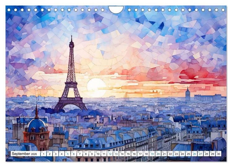 Produktbild: Eiffelturm: Kreativ anders (Wandkalender 2026 DIN A4 quer), CALVENDO Monatskalender