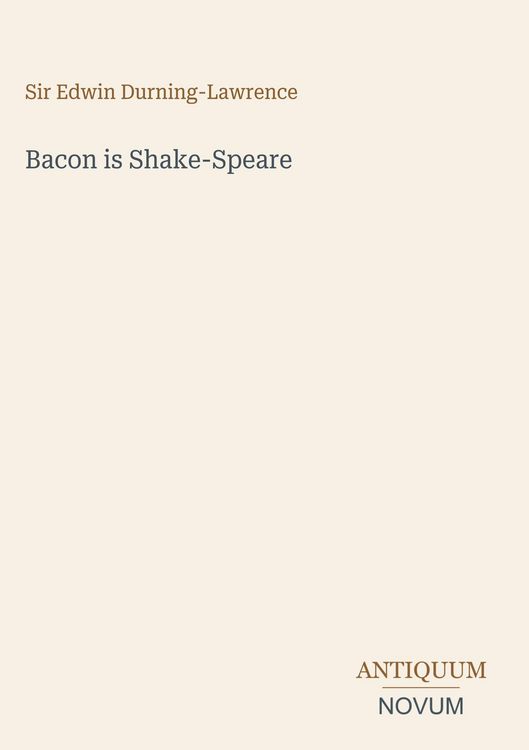 Produktbild: Bacon is Shake-Speare