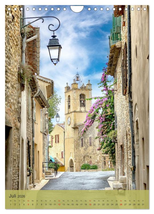 Produktbild: Sch&ouml;nste D&ouml;rfer - Provence-Alpes-C&ocirc;te d'Azur (Wandkalender 2026 DIN A4 hoch), CALVENDO Monatskalender