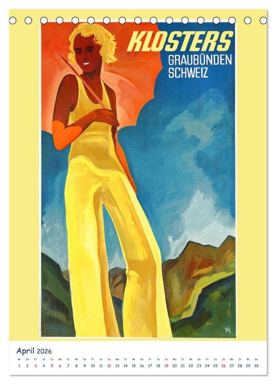 Produktbild: Schweizer Plakatkunst (Tischkalender 2026 DIN A5 hoch), CALVENDO Monatskalender