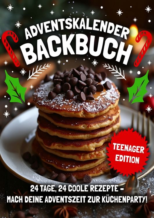Produktbild: Adventskalender Backbuch - Teenager Edition!: 24 coole & einfache Rezepte f&uuml;r M&auml;dchen und Jungs in der Adventszeit