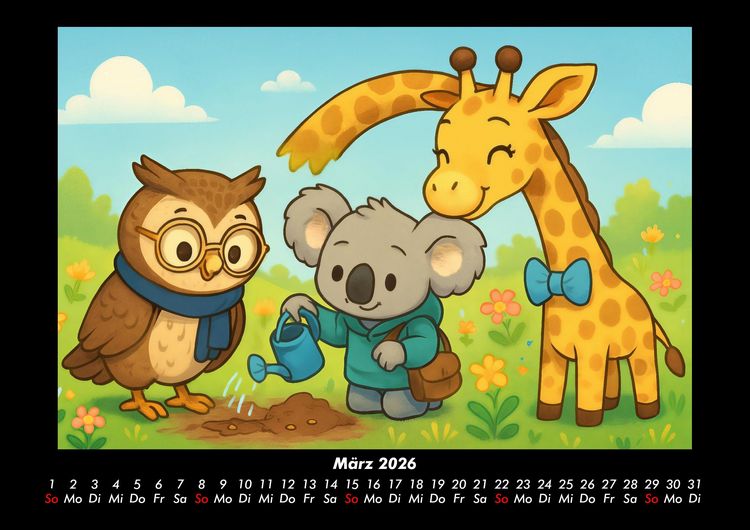 Produktbild: Ollie, Kiki & Nala - Fest der Freundschaft 2026 Fotokalender DIN A3