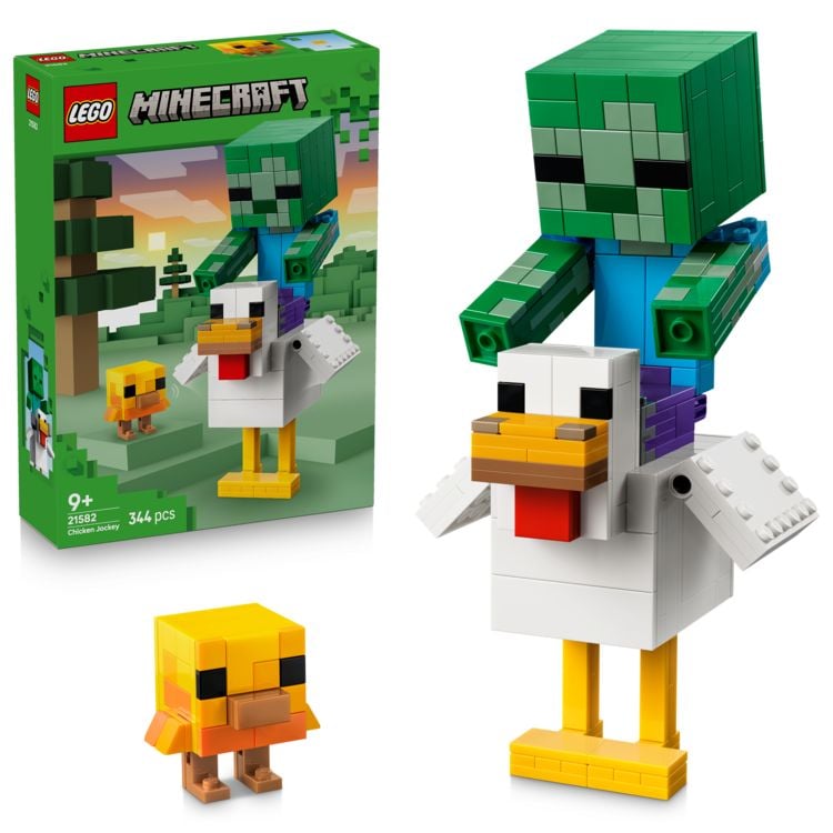 Produktbild: LEGO Minecraft 21582 H&uuml;hnerreiter, Bauset zum Videospiel, bewegliche Minecraft-Zimmerdeko