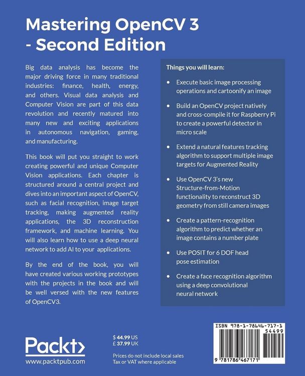 Produktbild: Mastering OpenCV 3