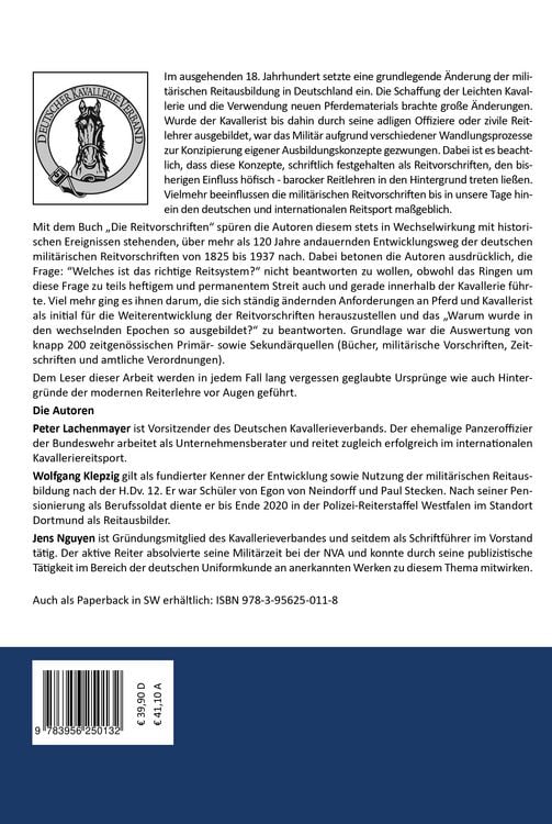 Produktbild: Die Reitvorschriften der deutschen Kavallerie (Hardcover Farbausgabe)