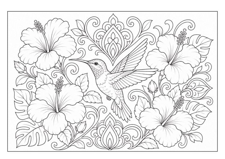 Produktbild: Mandala Blumen Malbuch f&uuml;r Erwachsene mit 100 floralen Ausmalmotiven