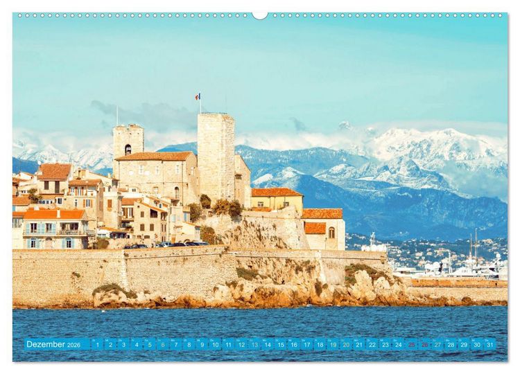 Produktbild: Lebendige Cote d'Azur: Die azurblaue K&uuml;ste (Wandkalender 2026 DIN A2 quer), CALVENDO Monatskalender