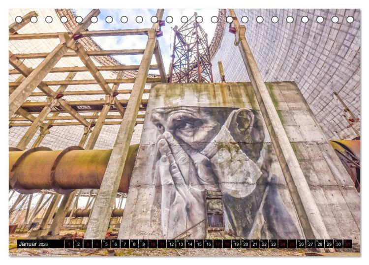Produktbild: Tschernobyl - Prypjat - Die radioaktive Geisterstadt (Tischkalender 2026 DIN A5 quer), CALVENDO Monatskalender