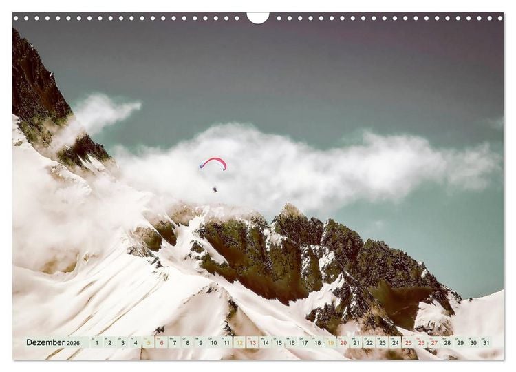 Produktbild: Paragliding - Mut zum Abenteuer (Wandkalender 2026 DIN A3 quer), CALVENDO Monatskalender