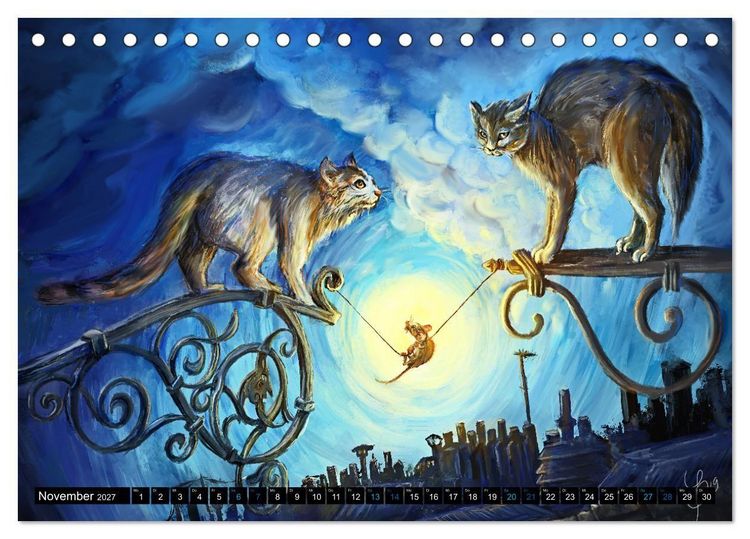Produktbild: Tierfreunde (Tischkalender 2027 DIN A5 quer), CALVENDO Monatskalender
