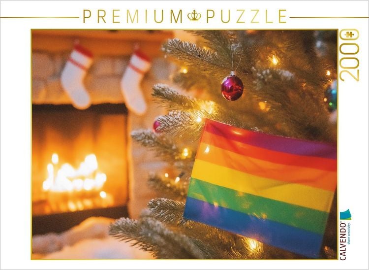 Produktbild: CALVENDO Puzzle Weihnachts-Pride - LGBTQ+ Stolz und Regenbogenfarben in der festlichen Jahreszeit | 2000 Teile Lege-Gr&ouml;&szlig;e 90x67cm Foto-Puzzle f&uuml;r gl&uuml;ckliche Stunden