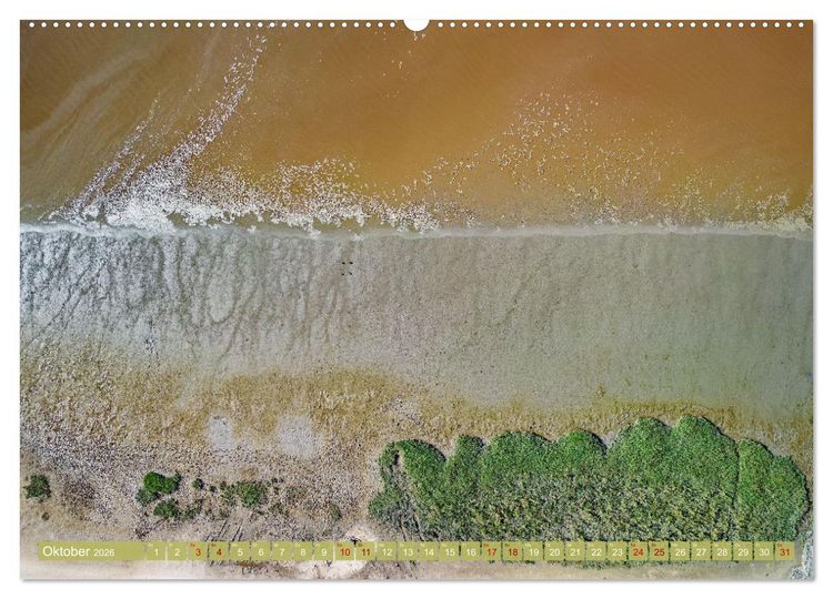 Produktbild: neunziggrad I photoart: das wattenmeer von oben (hochwertiger Premium Wandkalender 2026 DIN A2 quer), Kunstdruck in Hochglanz