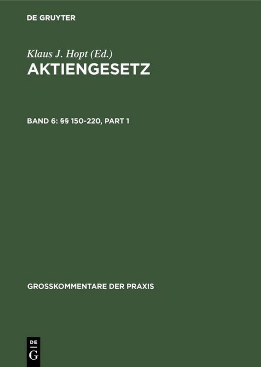 Produktbild: Aktiengesetz / &sect;&sect; 150-220