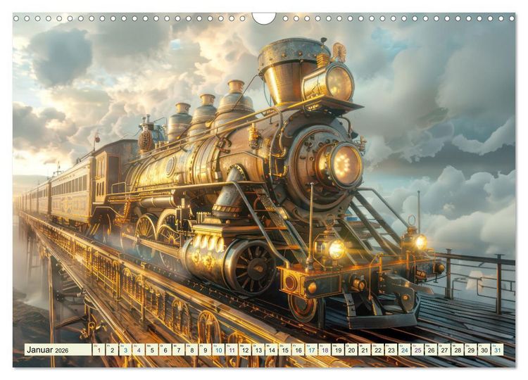 Produktbild: Steampunk - Bl&uuml;tezeit der Mechanik (Wandkalender 2026 DIN A3 quer), CALVENDO Monatskalender