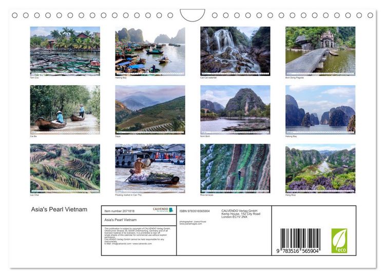 Produktbild: Asia's Pearl Vietnam (Wall Calendar 2026 DIN A4 landscape), CALVENDO 12 Month Wall Calendar
