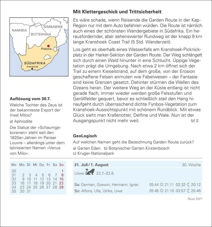 Produktbild: Reise Tagesabrei&szlig;kalender 2027 - Kulturkalender - St&auml;dte, Menschen, Landschaften