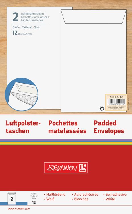 Produktbild: Brunnen Luftpolstertasche Gr12 2St