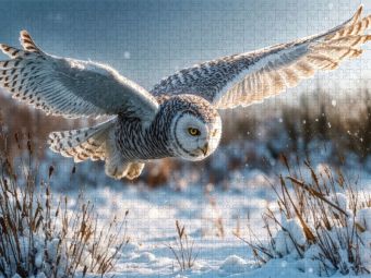 Produktbild: CALVENDO Puzzle Die Schneeeule - ihr Zuhause sind die Polarregionen | 1000 Teile Lege-Gr&ouml;&szlig;e 64x48cm Foto-Puzzle f&uuml;r gl&uuml;ckliche Stunden